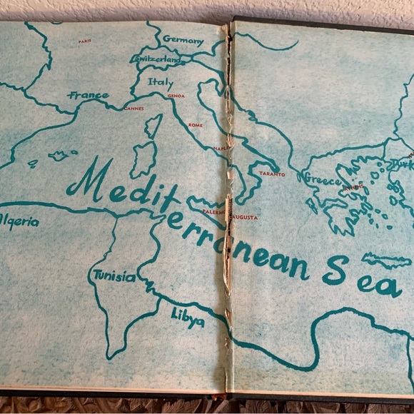 USS Coral Sea CV-43 US Navy 1956 Mediterranean Cruise Book Gibraltar Info Sheet - Picture 12 of 15